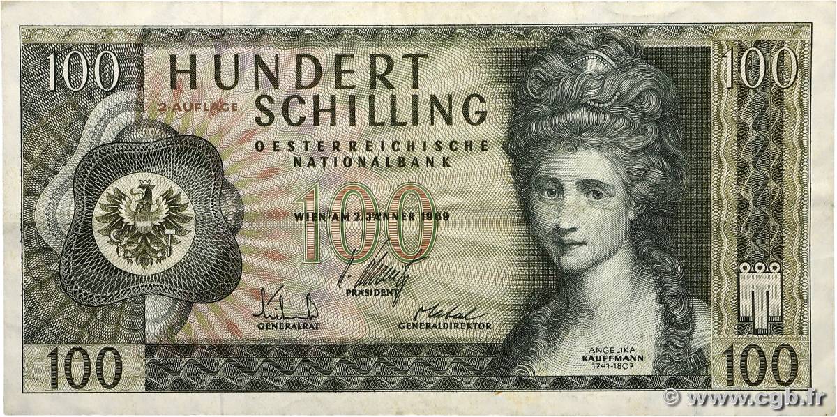 100 Schilling AUTRICHE 1969 P.146 TTB+