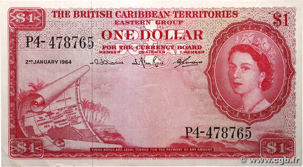 1 Dollar EAST CARIBBEAN STATES  1964 P.07c VF+