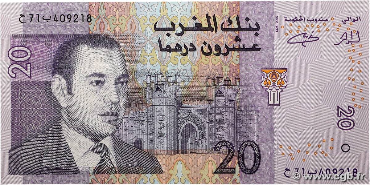 20 Dirhams MAROC 2005 P.68 SUP+