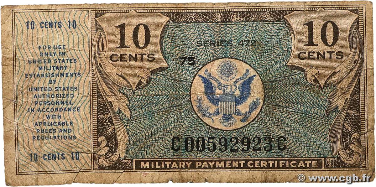 10 Cents ÉTATS-UNIS D AMÉRIQUE 1948 P.M016 B+