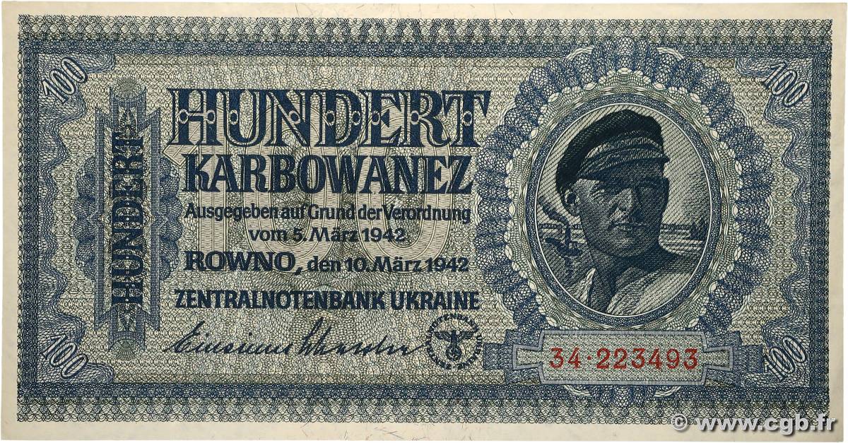 100 Karbowanez UCRANIA 1942 P.055 EBC