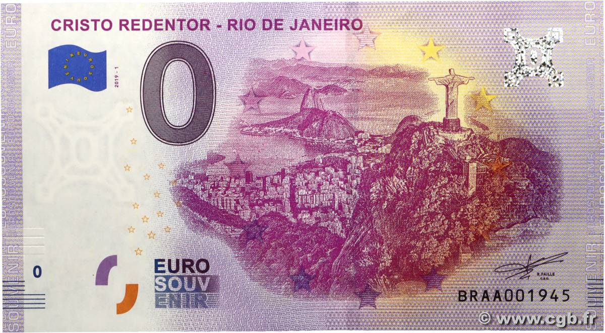 0 Euro FRANCE régionalisme et divers Rio de Janeiro 2020 P.- NEUF