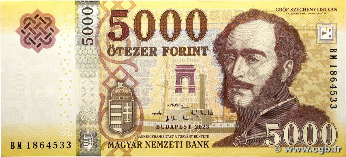 5000 Forint HONGRIE 2023 P.205 pr.NEUF