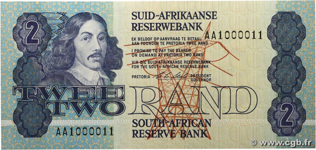 2 Rand Numéro spécial AFRIQUE DU SUD  1990 P.118e SPL+