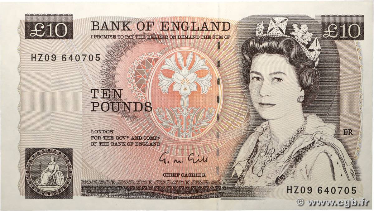 10 Pounds ANGLETERRE  1988 P.379e SPL