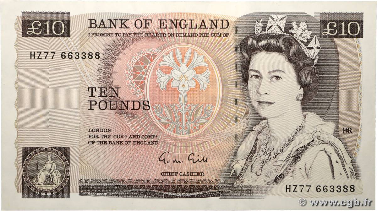 10 Pounds Numéro spécial ANGLETERRE  1988 P.379e TTB+