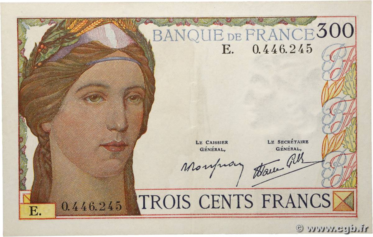 300 Francs FRANCE 1938 F.29.01 SPL