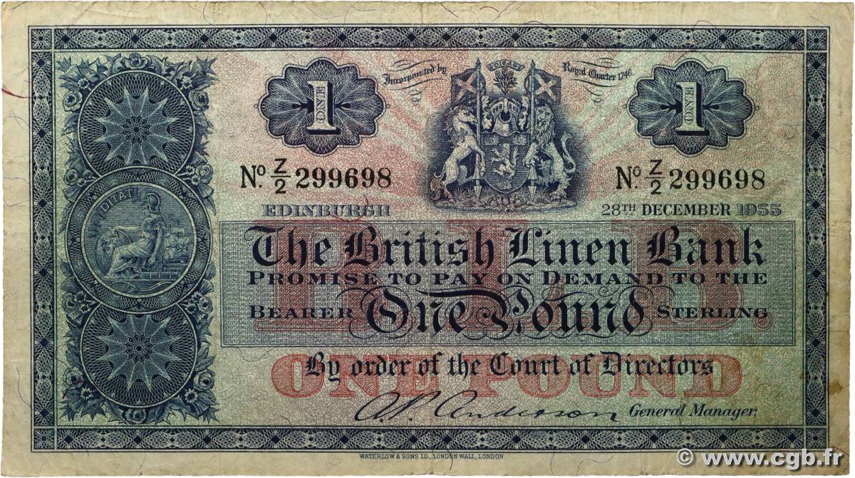 1 Pound ÉCOSSE 1955 P.157d pr.TB