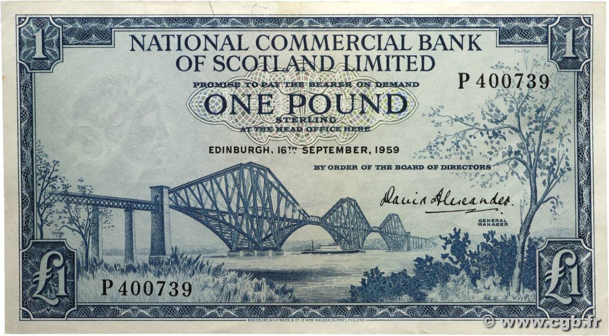 1 Pound ÉCOSSE 1959 P.265 TTB