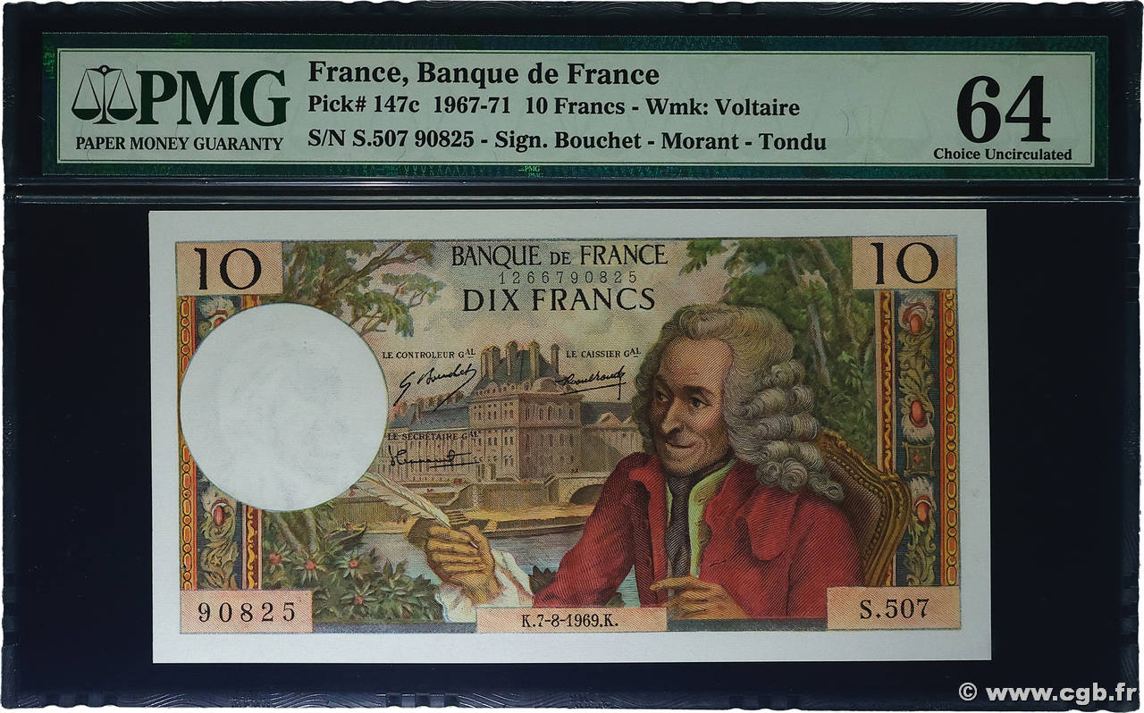 10 Francs VOLTAIRE FRANCE 1969 F.62.39 pr.NEUF