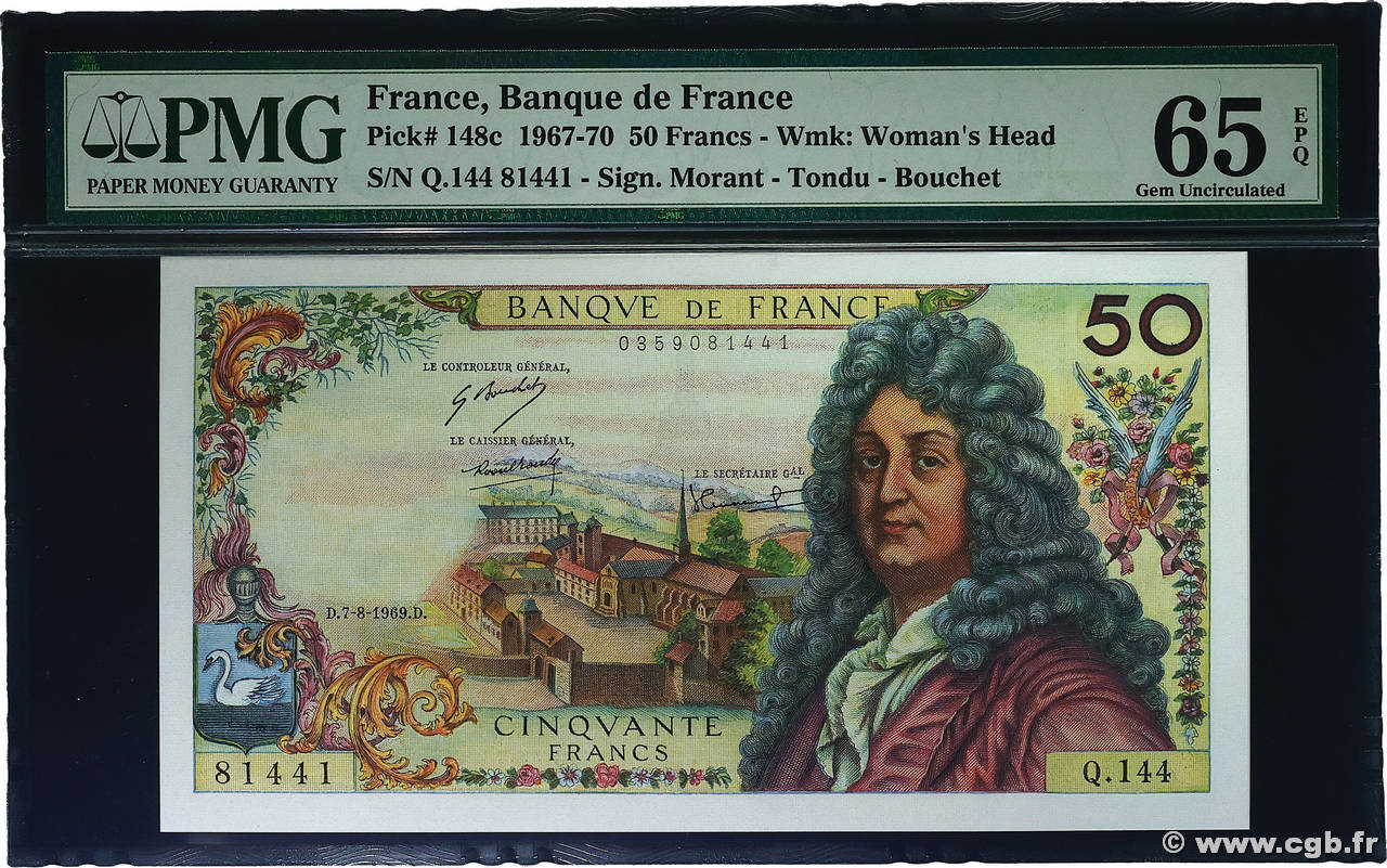 50 Francs RACINE FRANCE 1969 F.64.14 NEUF