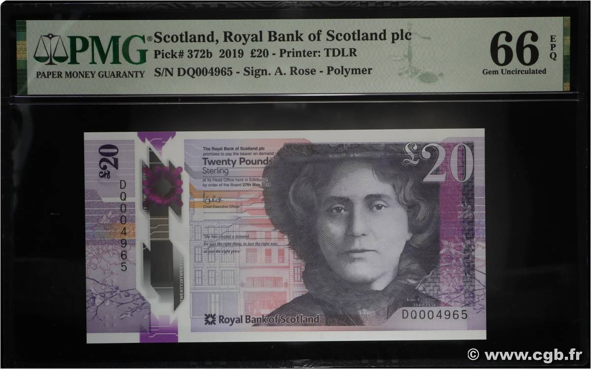 20 Pounds ÉCOSSE 2019 P.372b NEUF