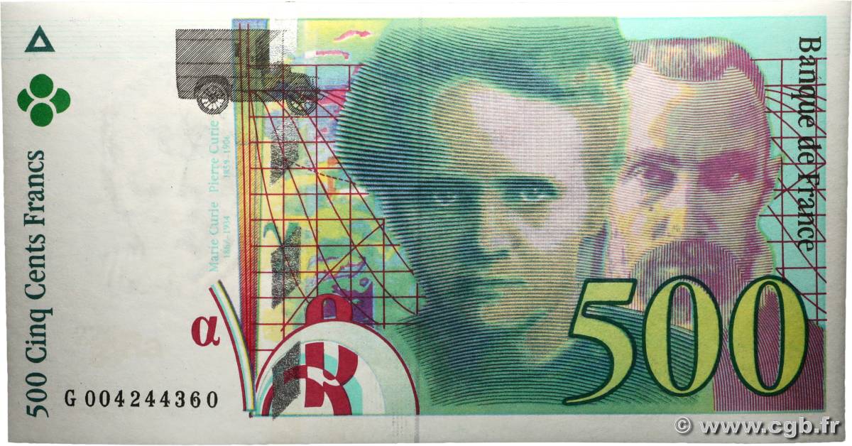 500 Francs PIERRE ET MARIE CURIE Faux FRANCE 1995 F.76.02x SPL