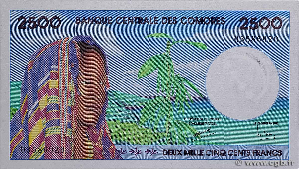 2500 Francs COMOROS  1997 P.13 UNC