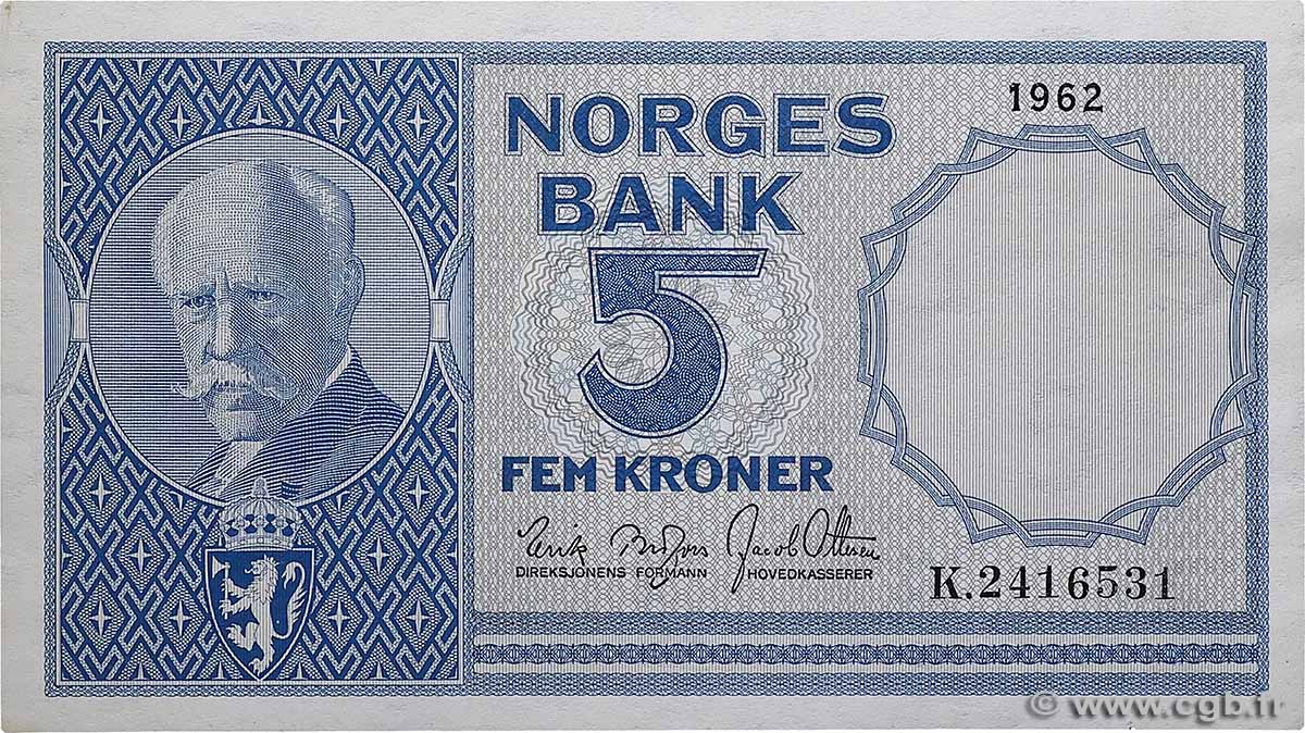 5 Kroner NORVÈGE  1962 P.30g NEUF