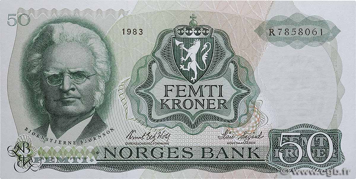 50 Kroner NORVÈGE  1983 P.37d NEUF