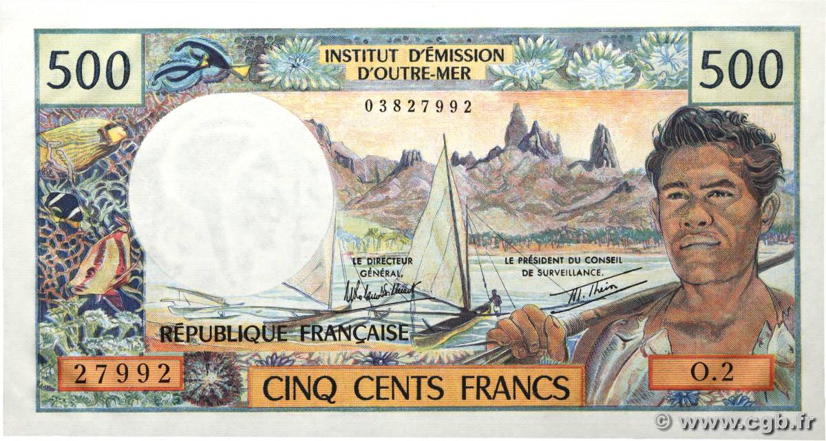 500 Francs TAHITI  1985 P.25d pr.NEUF