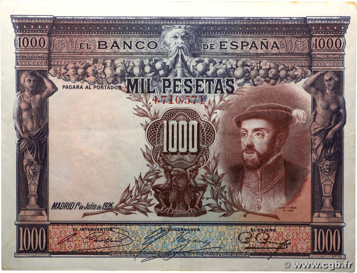 1000 Pesetas ESPAGNE 1925 P.070c pr.SUP