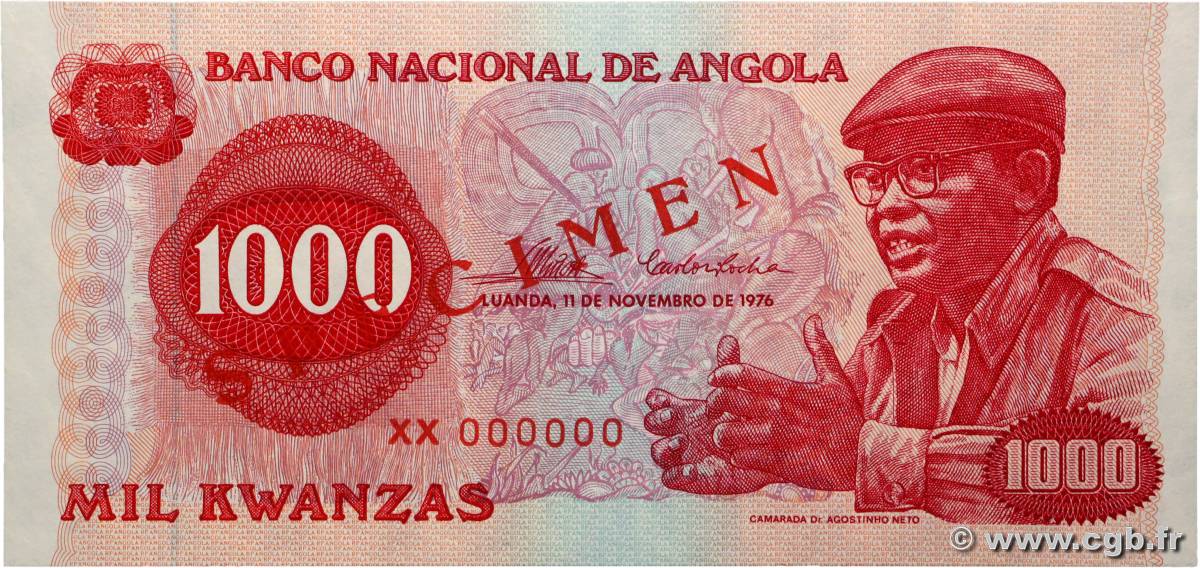 1000 Kwanzas Spécimen ANGOLA  1976 P.113s NEUF