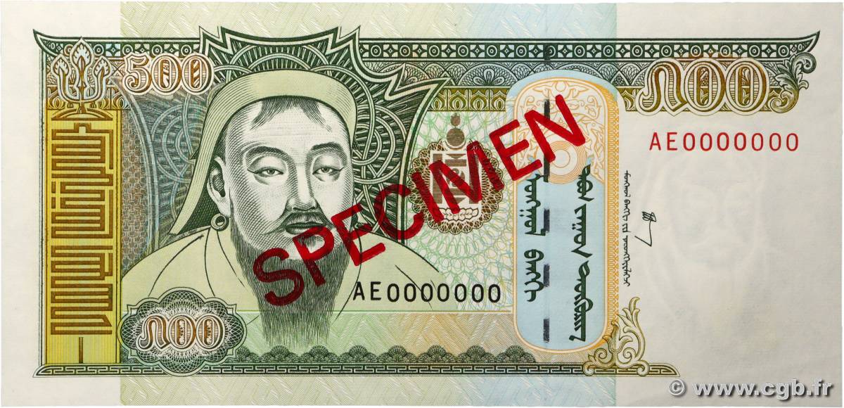 500 Tugrik Spécimen MONGOLIE  2000 P.65A pr.NEUF