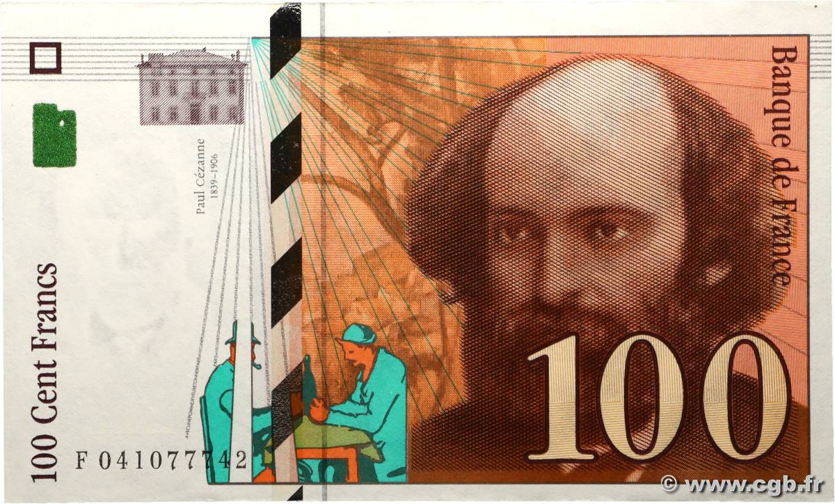 100 Francs CÉZANNE Fauté FRANCE 1998 F.74.02 SPL