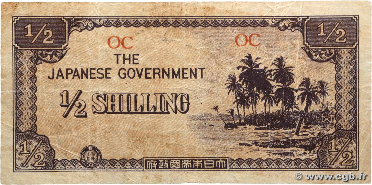 1/2 Shilling OCÉANIE  1942 P.01a TB