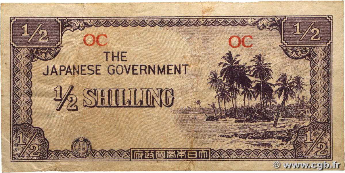 1/2 Shilling OCÉANIE  1942 P.01a TB+