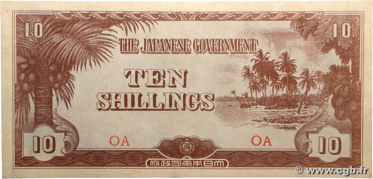 10 Shillings OCÉANIE  1942 P.03a pr.NEUF