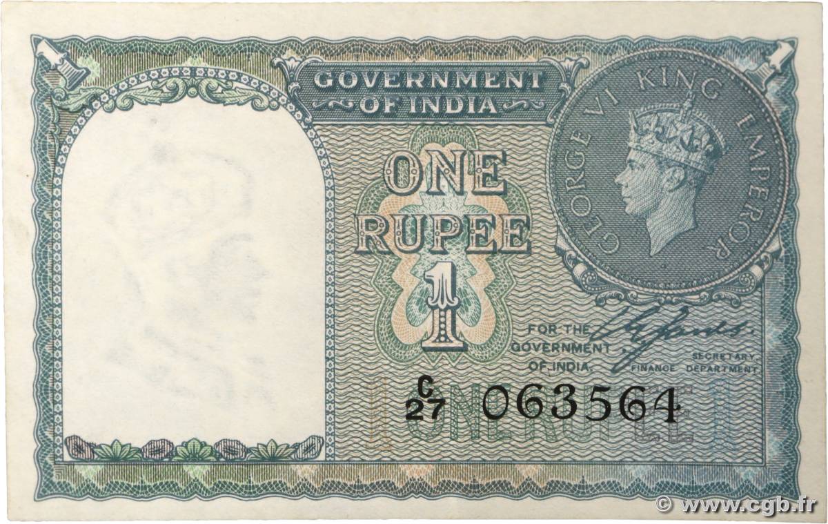 1 Rupee INDE  1940 P.025a SPL