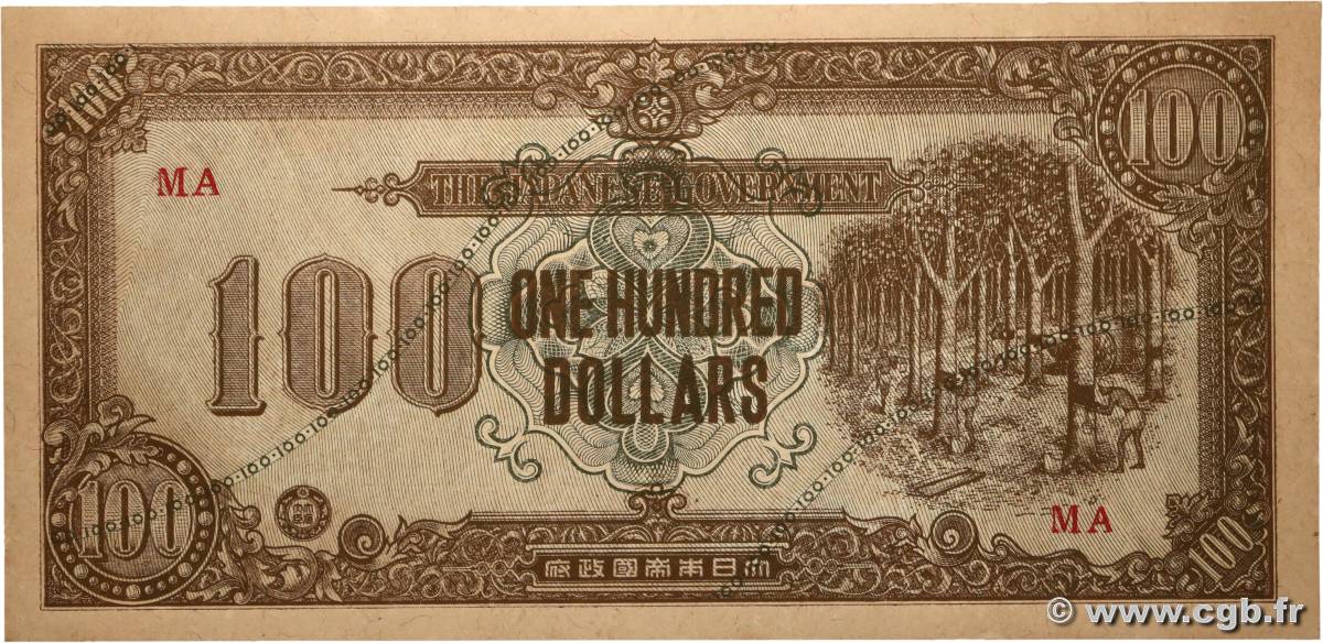 100 Dollars MALAYA  1942 P.M09a NEUF