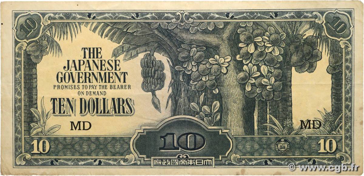 10 Dollars Faux MALAYA  1944 P.(M07) pr.TTB