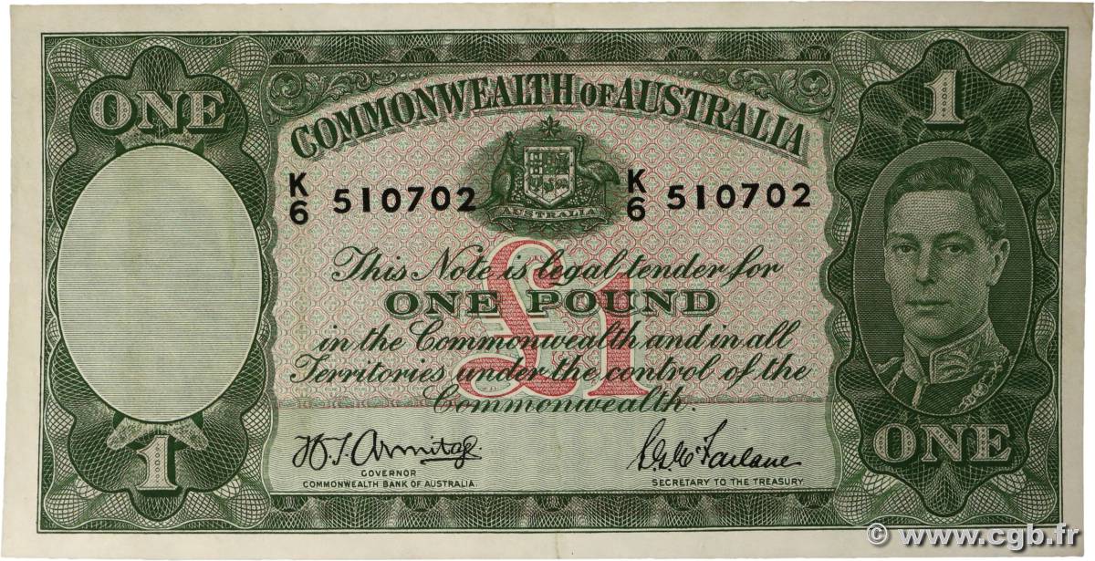 1 Pound AUSTRALIE  1942 P.26b SUP