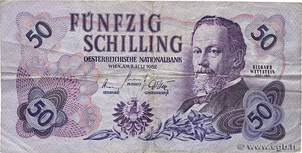 50 Schilling AUTRICHE 1962 P.137a TB