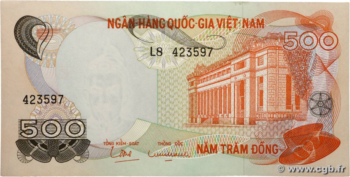 500 Dong SÜDVIETNAM 1970 P.28a fST+