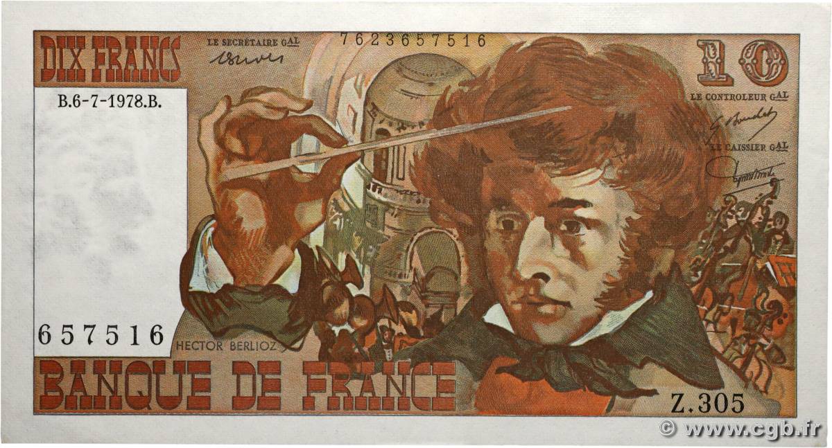 10 Francs BERLIOZ FRANCE  1978 F.63.24 pr.NEUF
