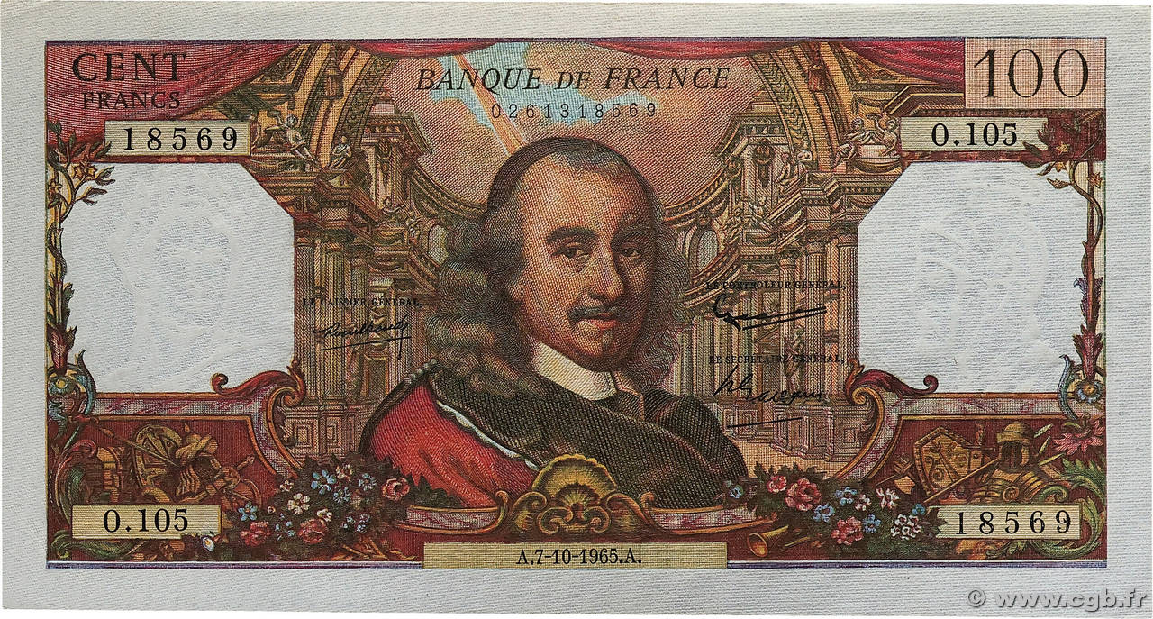 100 Francs CORNEILLE FRANCE 1965 F.65.09 pr.NEUF
