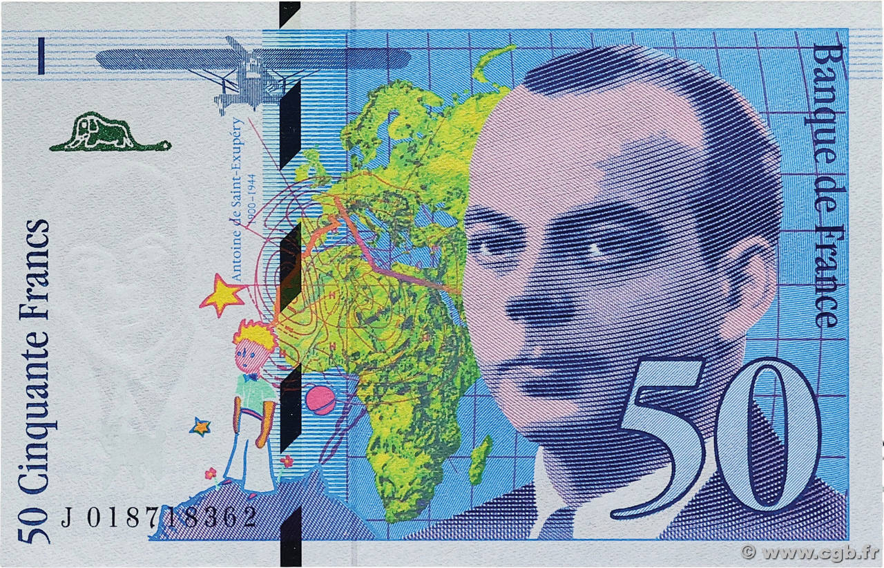 50 Francs SAINT-EXUPÉRY modifié FRANCE 1994 F.73.01b pr.NEUF