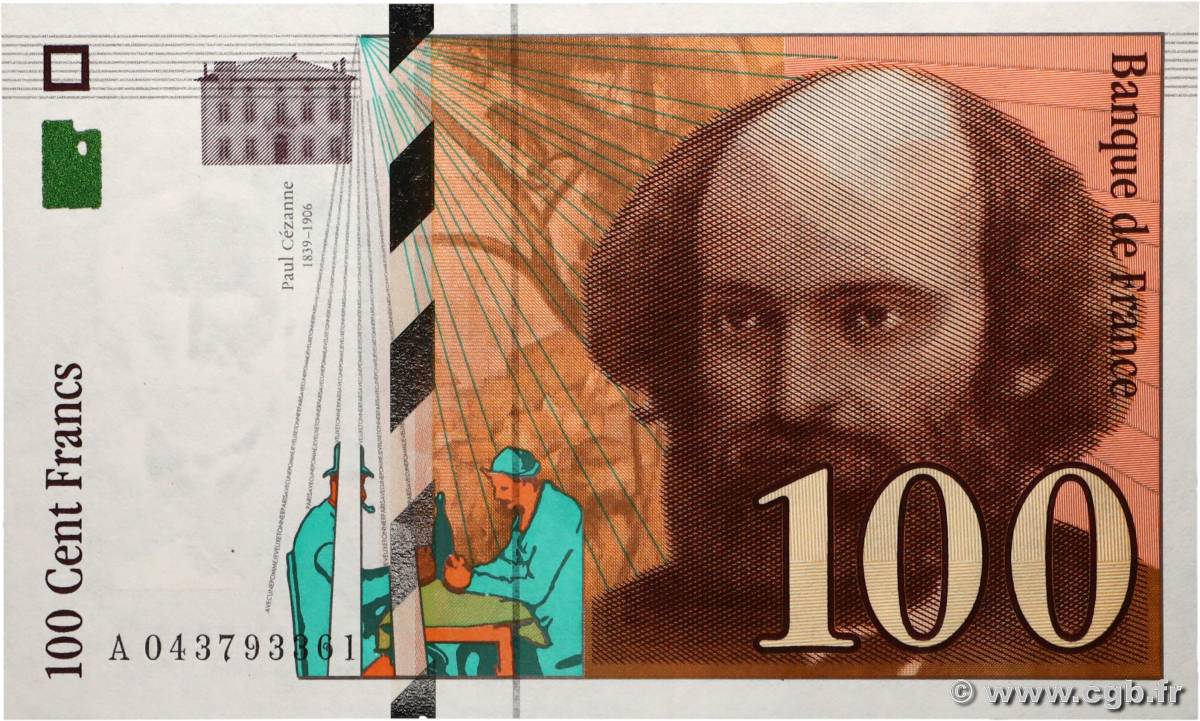 100 Francs CÉZANNE FRANCE  1998 F.74.02 NEUF