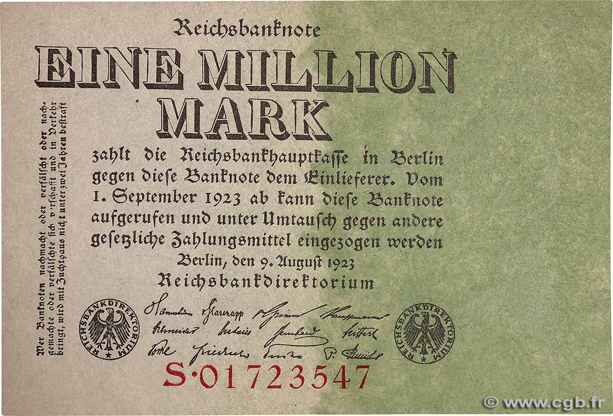 1 Million Mark ALLEMAGNE 1923 P.101 NEUF