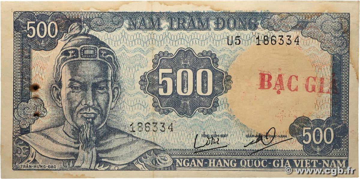 500 Dong Faux SÜDVIETNAM 1966 P.23a SS