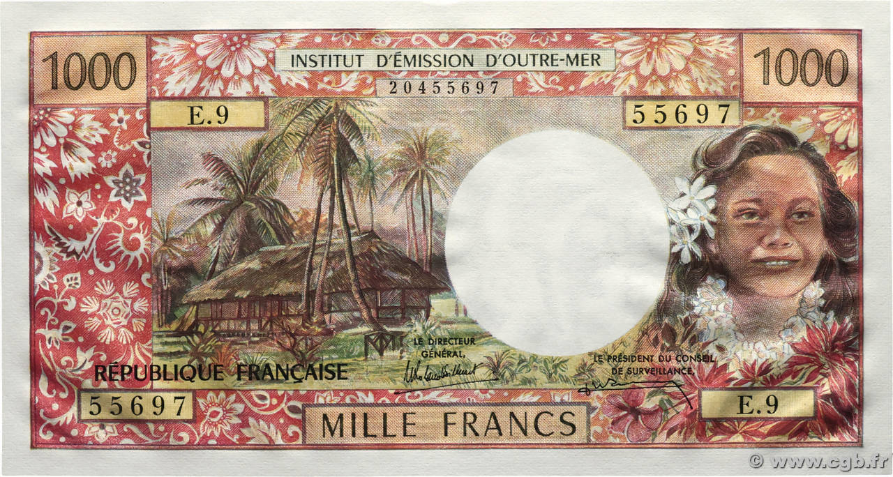 1000 Francs TAHITI 1985 P.27d NEUF