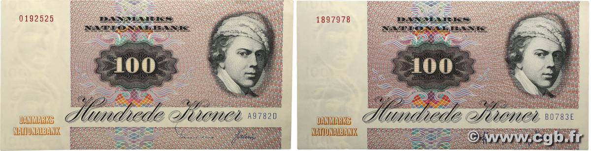 100 Kroner Lot DANEMARK 1978 P.051e SUP