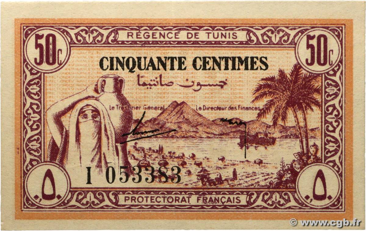 50 Centimes TUNISIE  1943 P.54 SUP