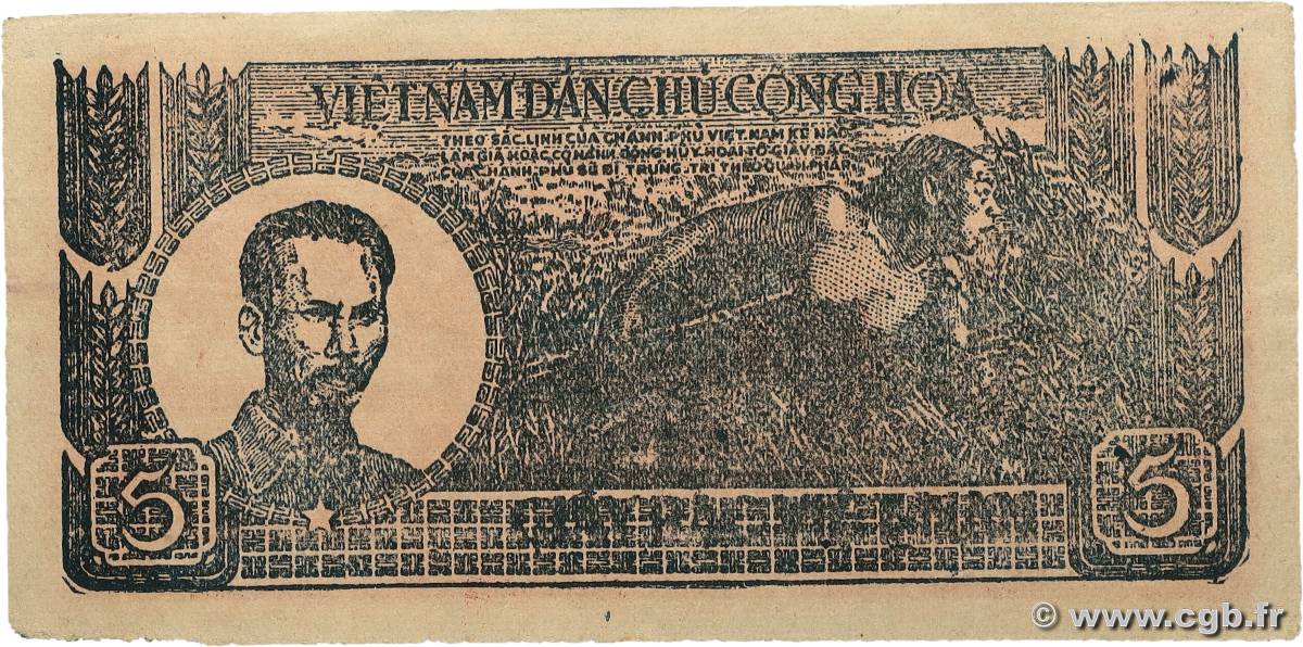 5 Dong VIETNAM 1948 P.017a VZ