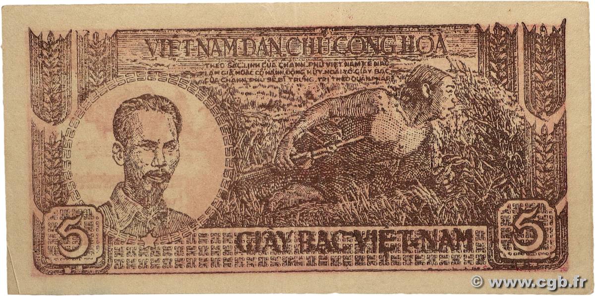 5 Dong VIET NAM 1948 P.017a SUP+