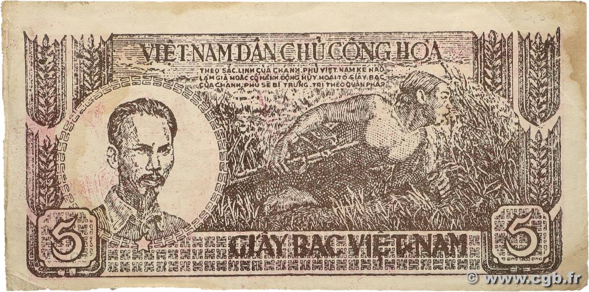 5 Dong VIET NAM 1948 P.017a TTB