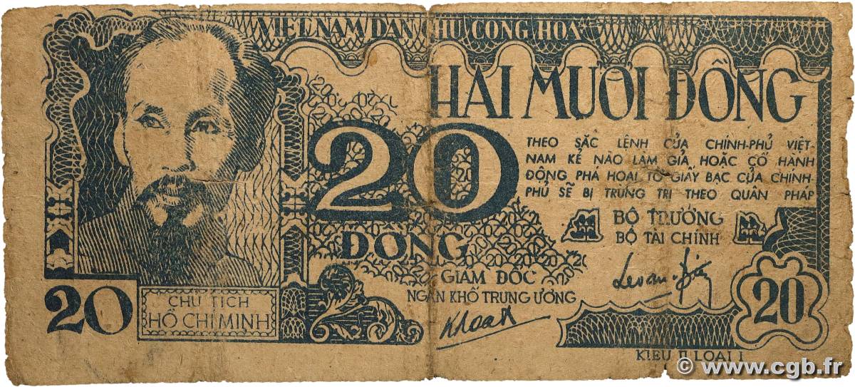 20 Dong VIET NAM 1948 P.024b TB+