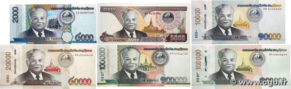 2000 au 100000 Kip LAOS 2011 P.41 au P.42A fST+