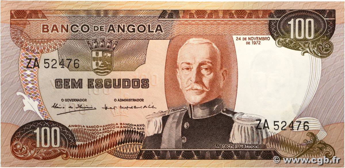 100 Escudos ANGOLA  1972 P.101 SUP+