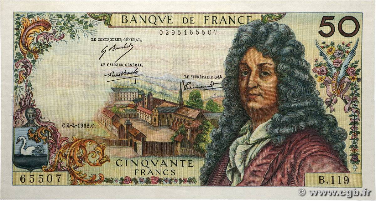 50 Francs RACINE FRANKREICH 1968 F.64.11 VZ